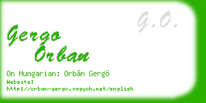 gergo orban business card