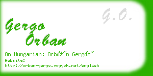 gergo orban business card